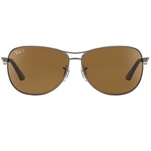 Ray-Ban Sunglasses Gunmetal w/Brown Polarized Lens